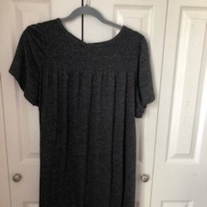 Loft Gray Flare Dress Size LP